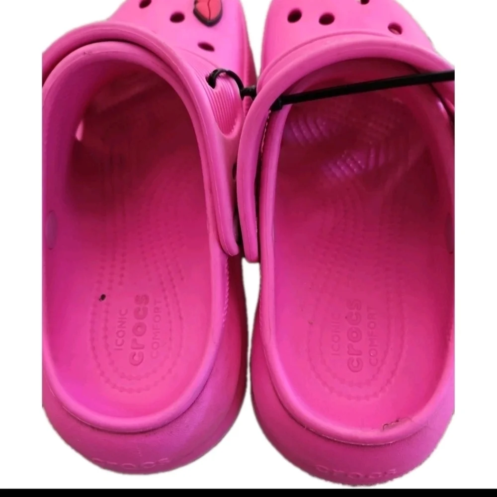 Crocs Classic Womens Pink Crush Platform Comfortable Slip-On Causal Clog 7 - Picture 9 of 13